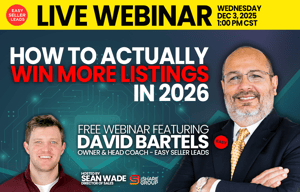 David bartel webinar banner HOW TO WIN MORE LISTINGS event pg sm