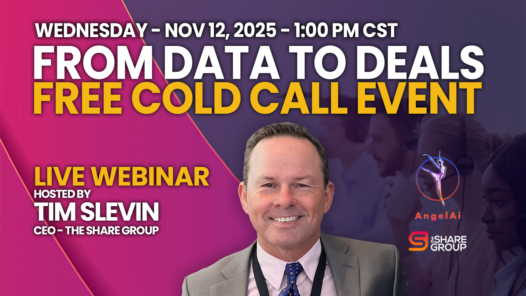 Nov 12 25 free cold calling event banner