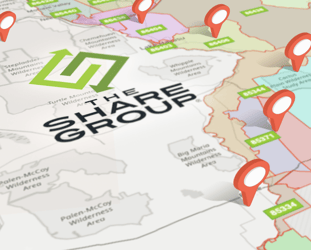 Share group zip map with markers square Share group zip map with markers square