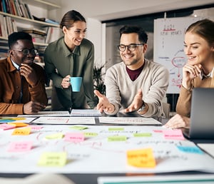 real estate agents in meeting