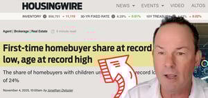 Housingwire 2025 NAR - First-time homebuyer share at record low, age at record high