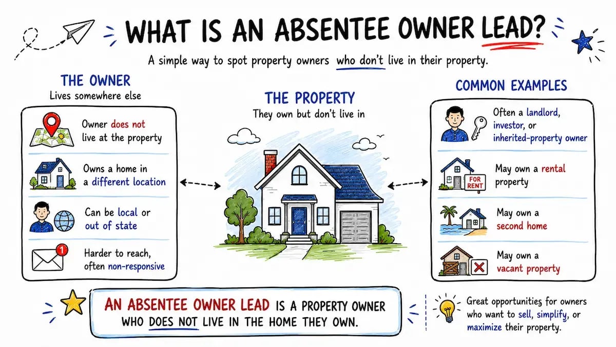 what is an absentee owner lead